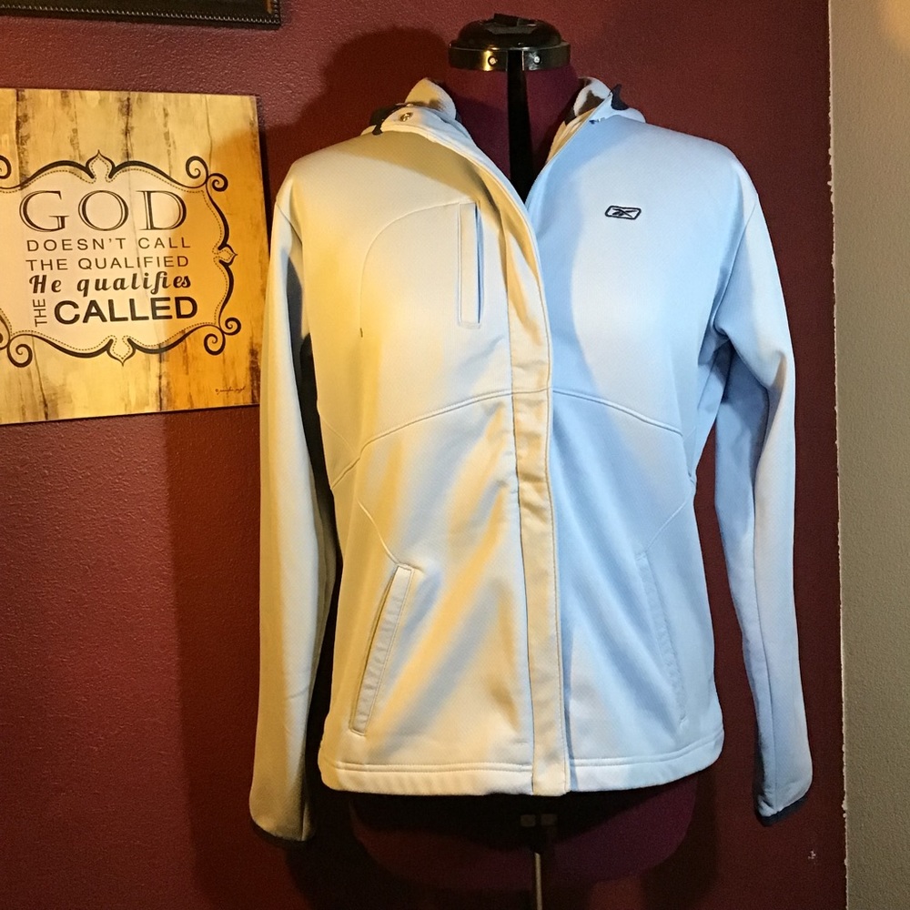 Womens Baby blue Reebok sweat jacket